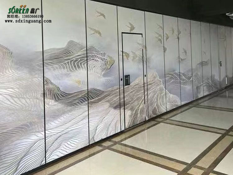 濰坊活動(dòng)隔斷廠家酒店活動(dòng)隔斷墻，展廳折疊推拉門，移動(dòng)屏風(fēng)高隔